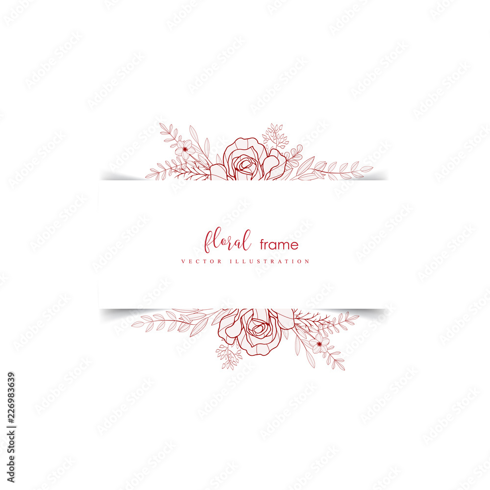 hand drawn floral frame hand drawn floral frame