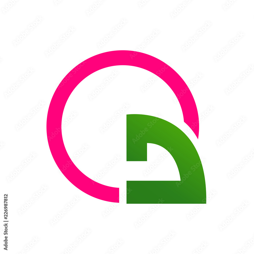 Abstract Turn arrow with pink circle logo template Abstract Turn arrow with pink circle logo template