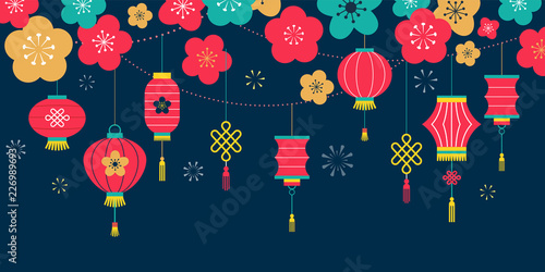 Chinese New Year background, card print, banner