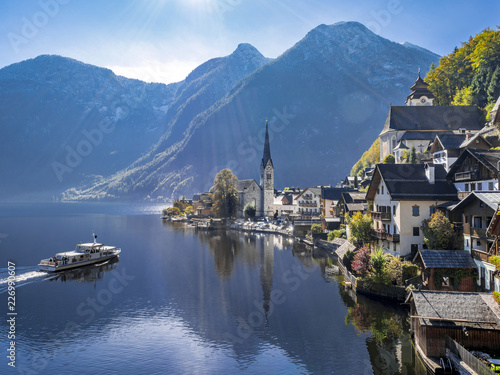 Village of Hallstatt, Lake Hallstatt, Austria, Europe