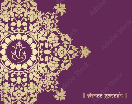 Ganesha, wedding card, royal Rajasthan, India