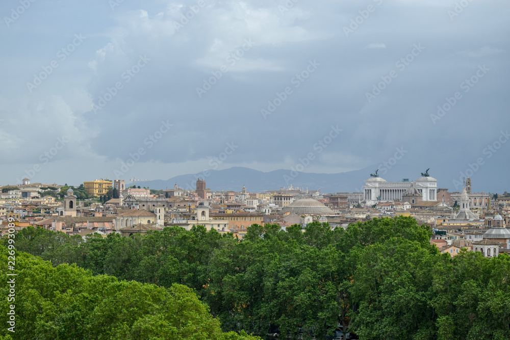 Landscape view of Altare della Patria in Rome Italy