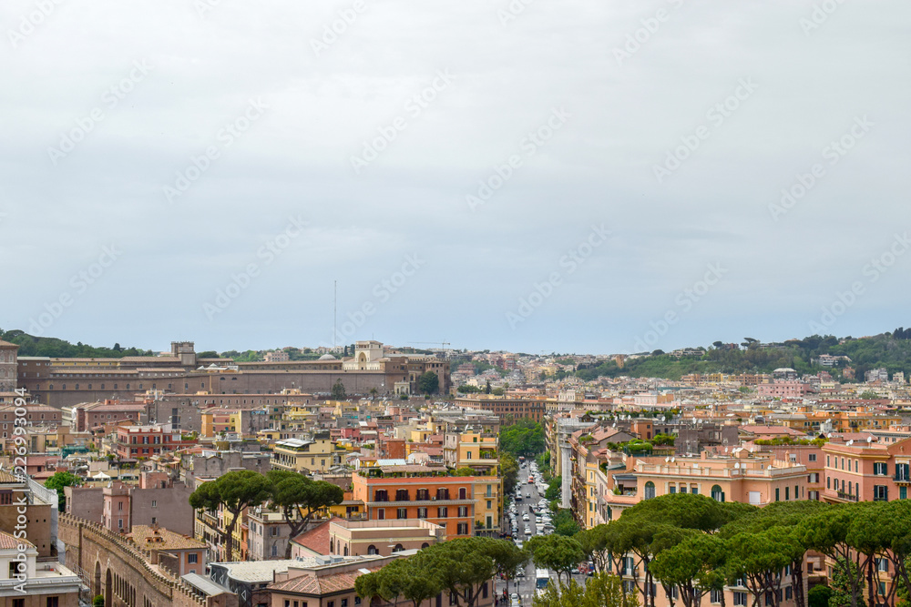 Landscape view of the ancient Rome Italy