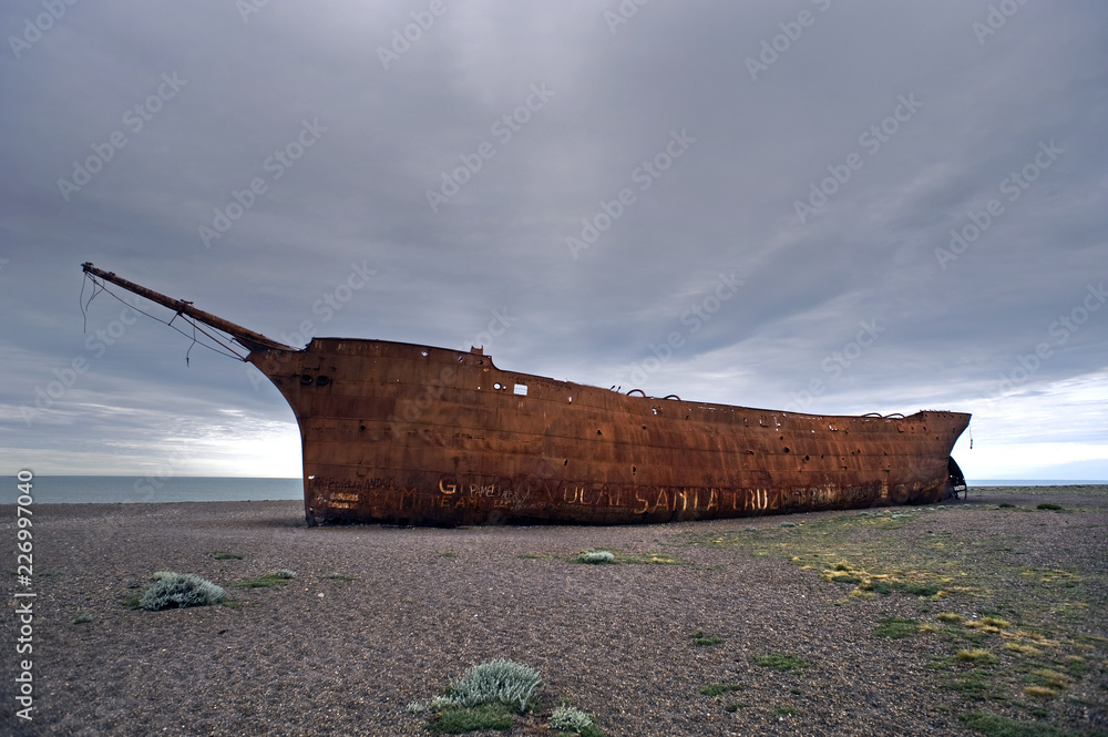 Schiffswrack der Marjorie Glenn in Patagonien
