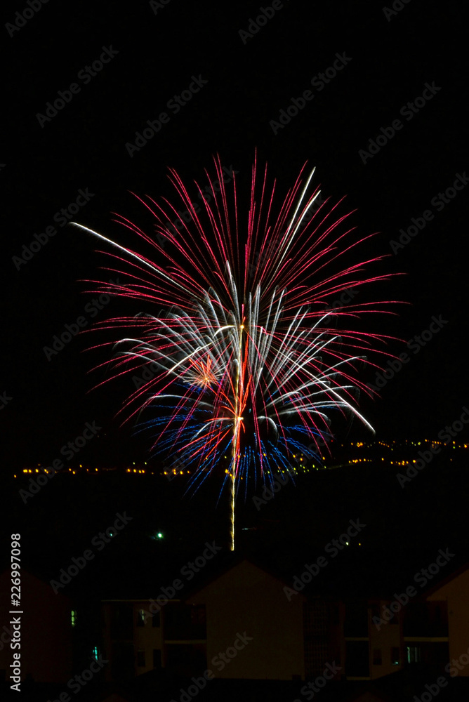Fireworks at night, celebration