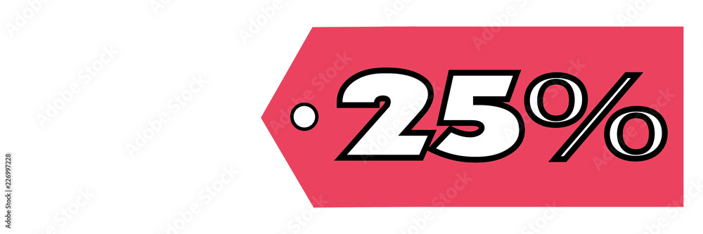25 % Percent Discount, Sale Up, Special Offer, Trade off 25 % Percent Discount, Sale Up, Special Offer, Trade off