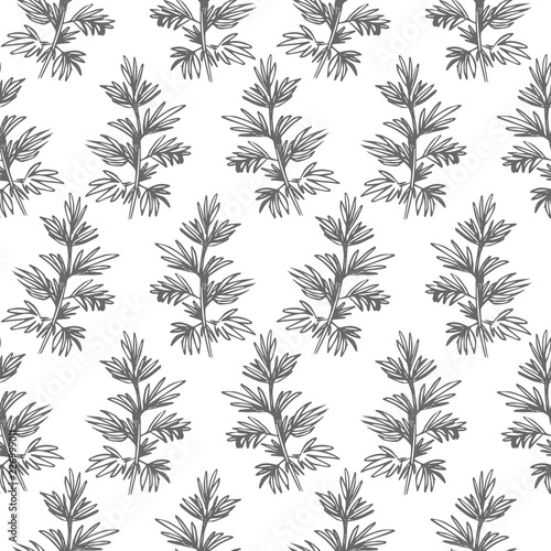 leaf seamless pattern isolated on white background