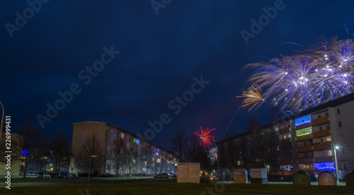 Feuerwerk zu Silvester, Neujahr, Hogmanay 