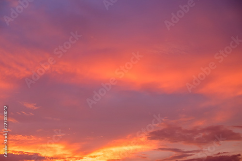 Dramatic sunset evening and sunrise morning twilight vanilla sky. © sirins