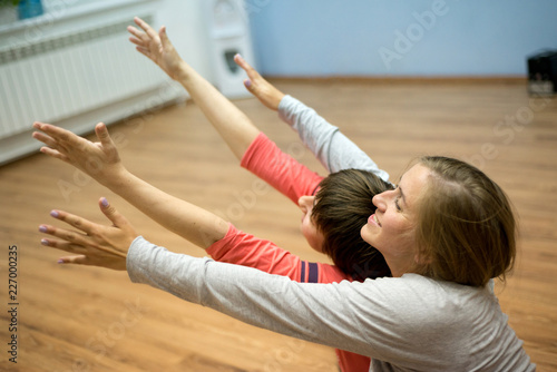 Two women dancing dance contact improvisation