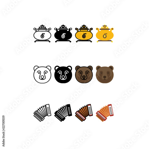 Russian Siberia icons