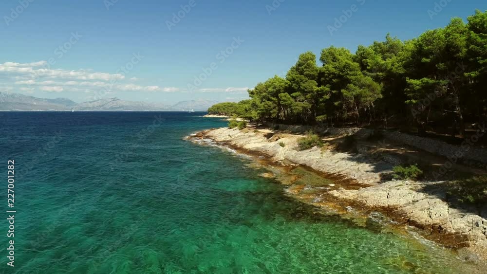 Aerial view of coast on Brac island, Sutivan, Croatia. Aerial view of coast on Brac island, Sutivan, Croatia.