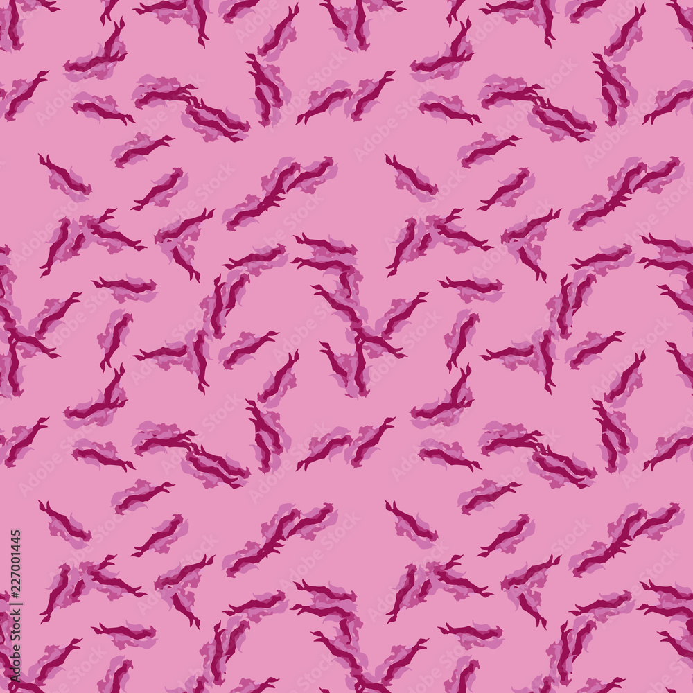 UFO military camouflage seamless pattern in different shades of pink color UFO military camouflage seamless pattern in different shades of pink color
