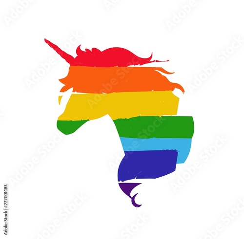LGBT flag against homosexual discrimination. Vector hand drawn2