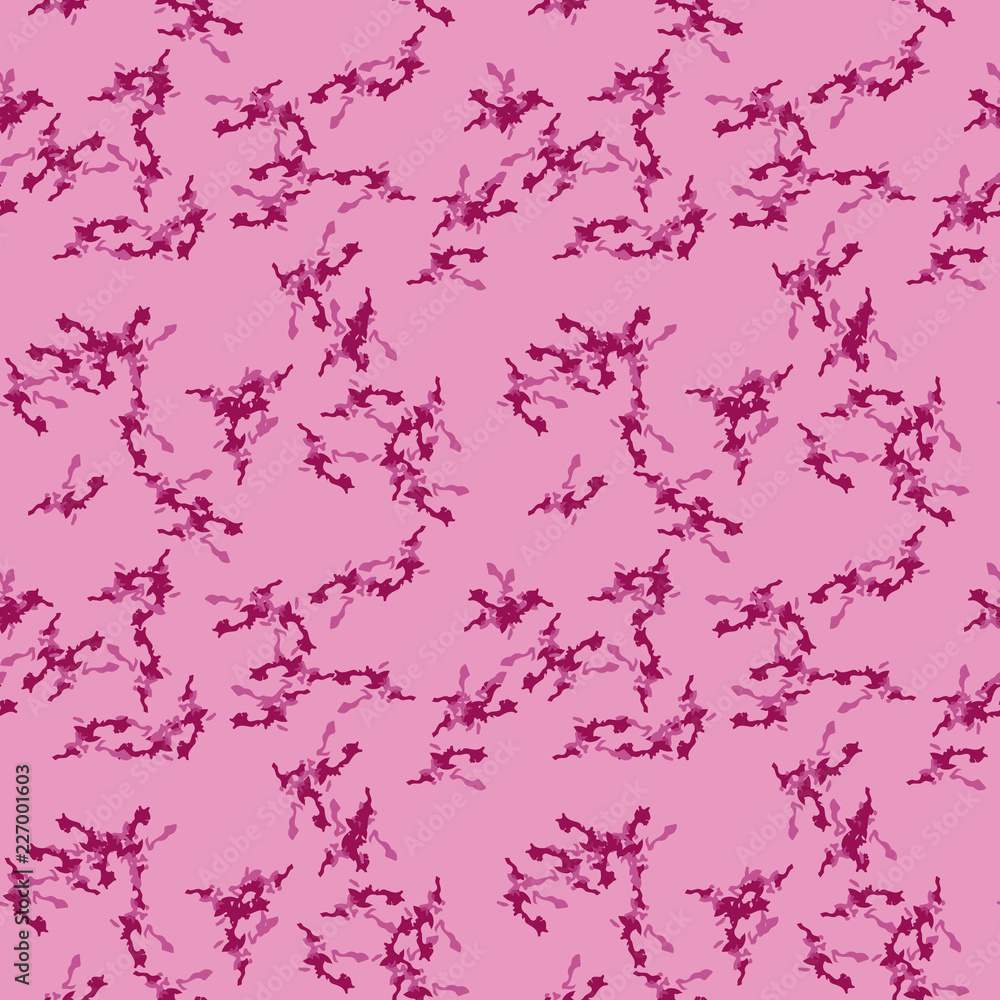 UFO military camouflage seamless pattern in different shades of pink color UFO military camouflage seamless pattern in different shades of pink color