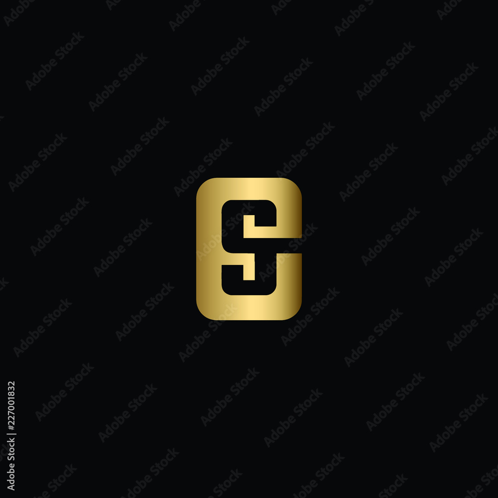 Minimal Solid Letter CS Logo Design Using Letters C S In Vector Format Minimal Solid Letter CS Logo Design Using Letters C S In Vector Format