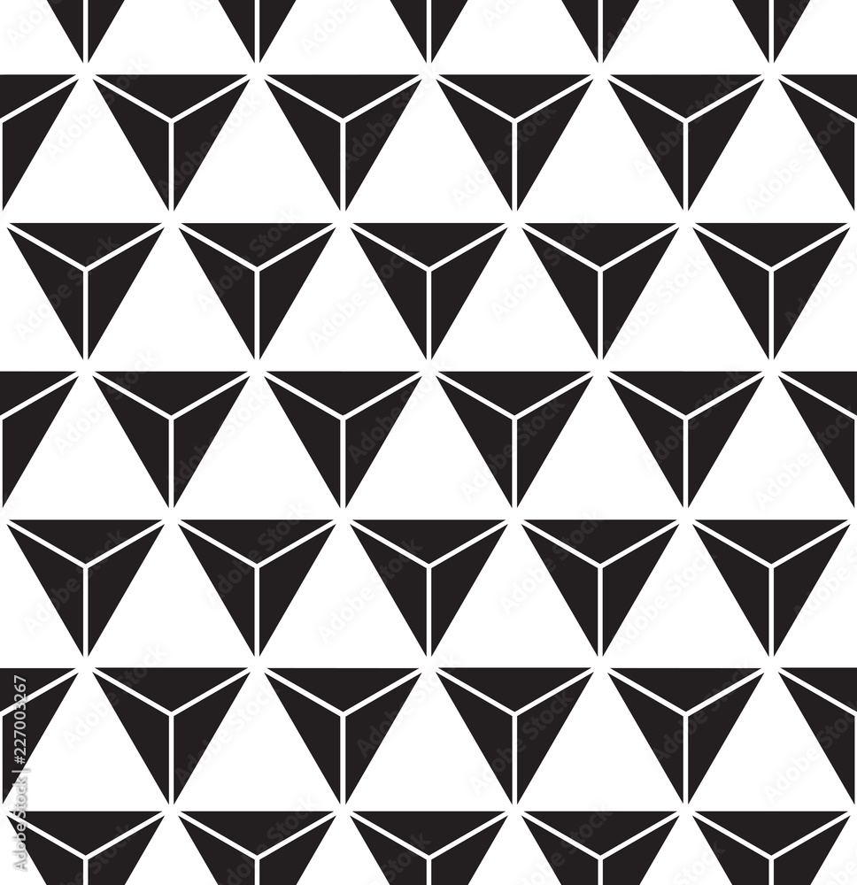 Fototapeta premium Seamless abstract geometric triangle form facet pattern. Triangle texture background.