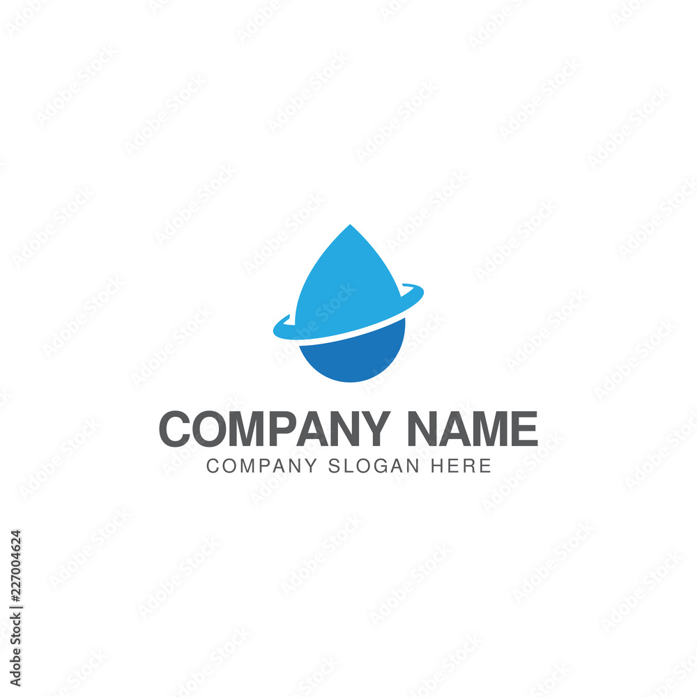 Blue water logo design template Blue water logo design template