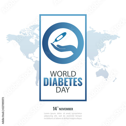 Vector Illustration on the theme World Diabetes Day.
