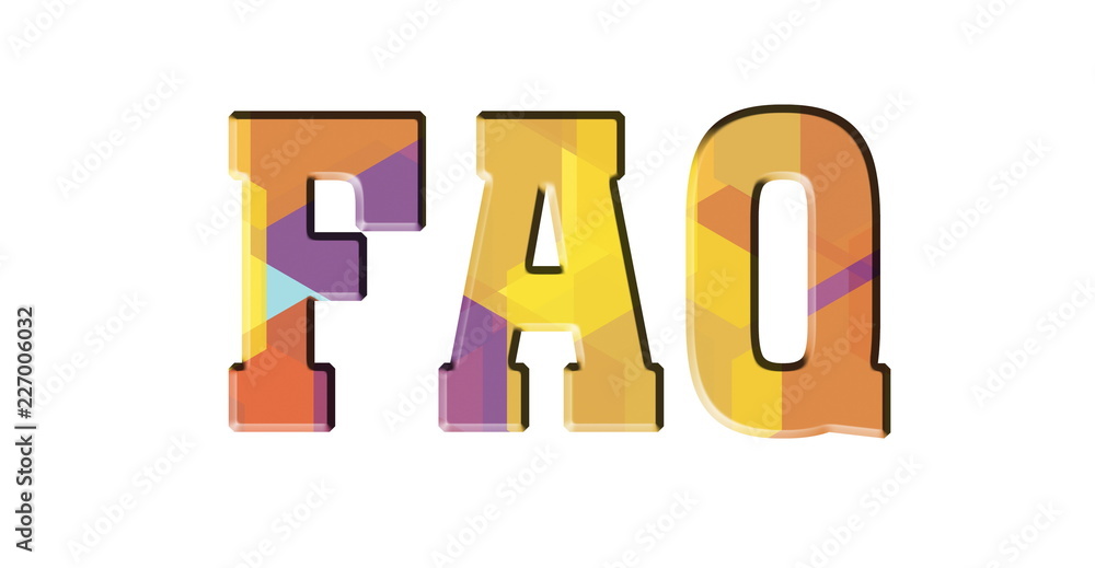 FAQ Multicolor letters Logo banner FAQ Multicolor letters Logo banner