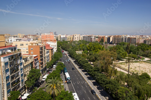 Valencia landscape view with roofs of buildings