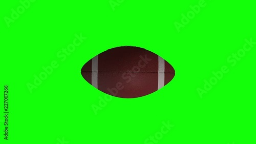 American football animation with green screen