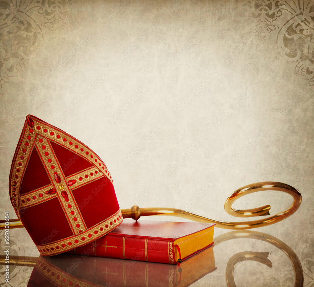 Mijter and staff of sinterklaas Stock Photo | Adobe Stock