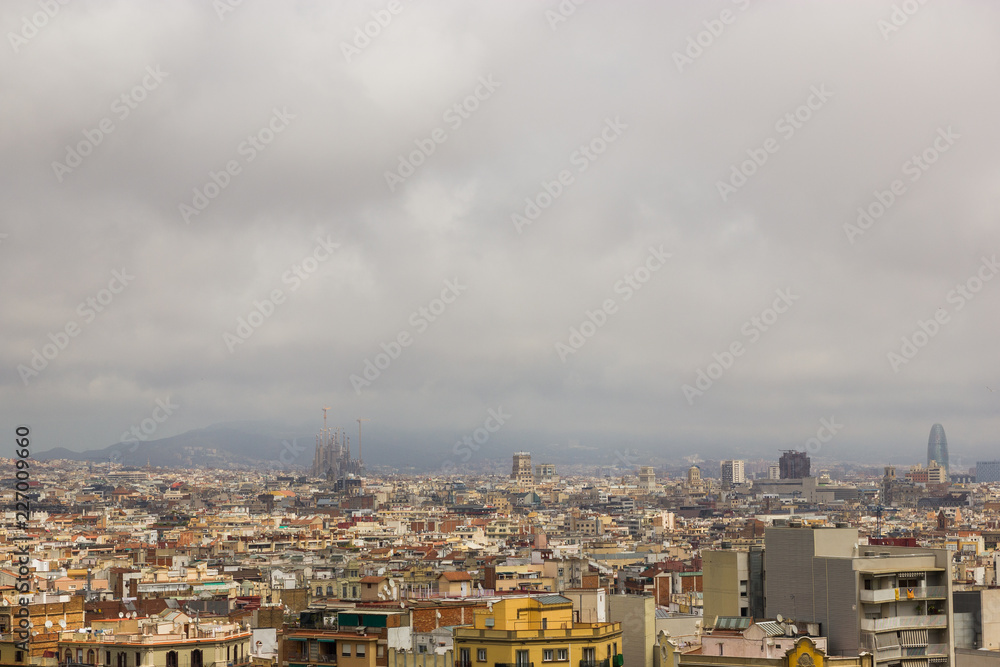 View on Barcelona city from National Arts Museum
