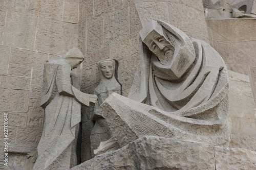Fotografie Sagrada Familia church wall monument art
