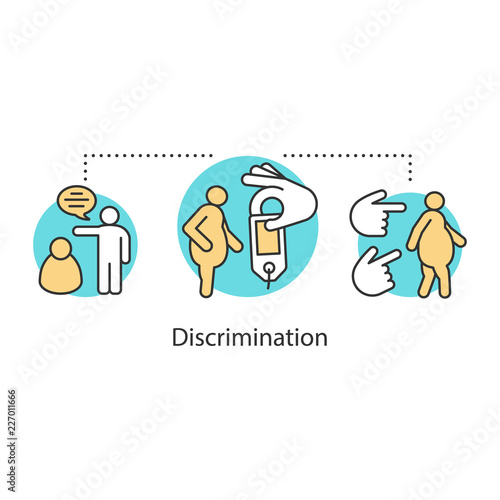Weight discrimination concept icon