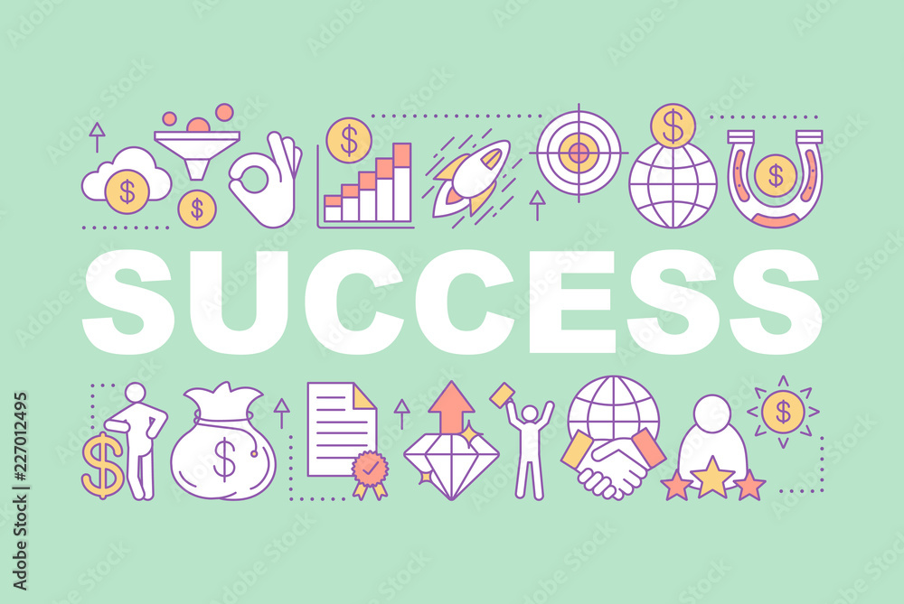 Fototapeta premium Success word concepts banner