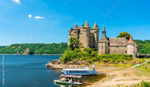 The Chateau de Val, a medieval castle on a bank of the Dordogne in France photo