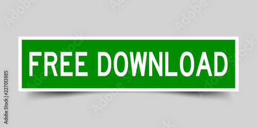 Green color sticker label in word free download on gray background