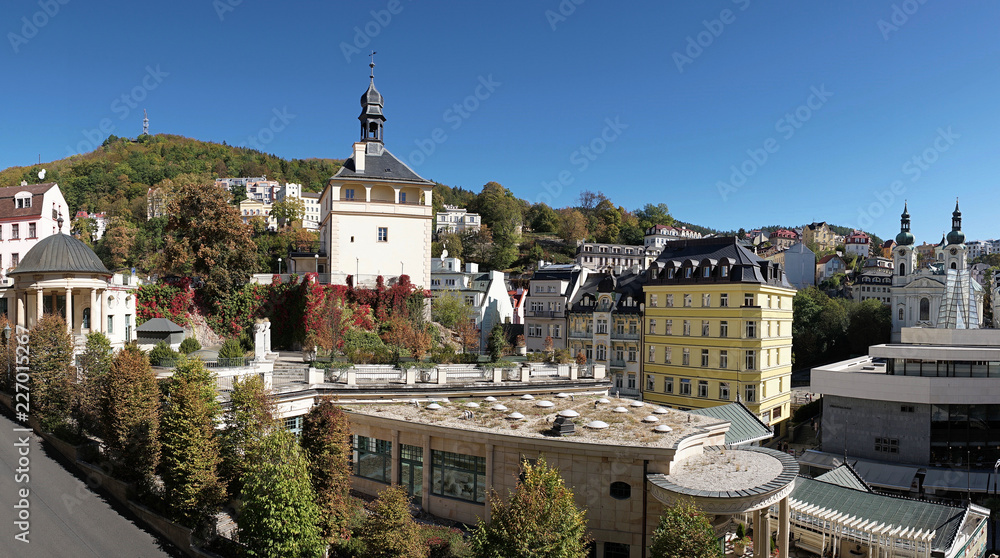Blick auf Karlovy Vary in der Tschechischen Republik 