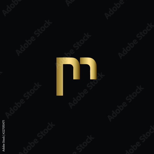 Minimal Solid Letter PM Logo Design Using Letters P M In Vector Format