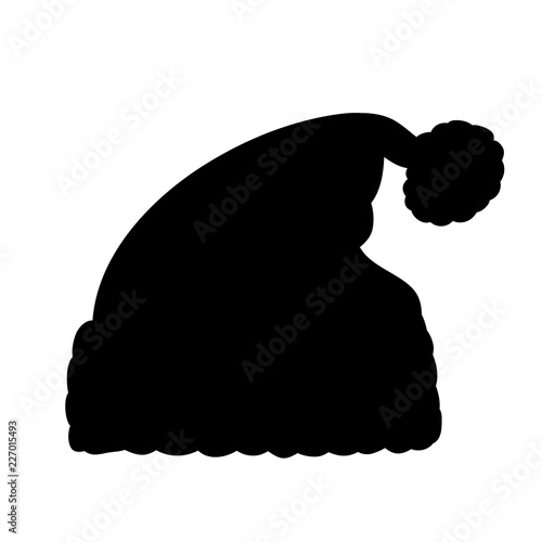  isolated, santa claus hat, silhouette
