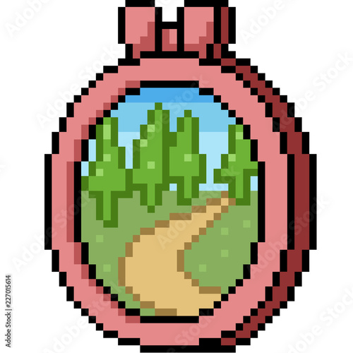 vector pixel art living picture