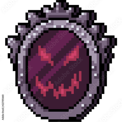 vector pixel art monster mirror