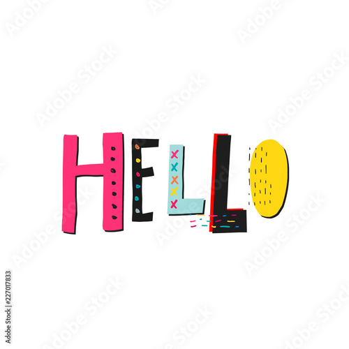 Hello shirt quote lettering