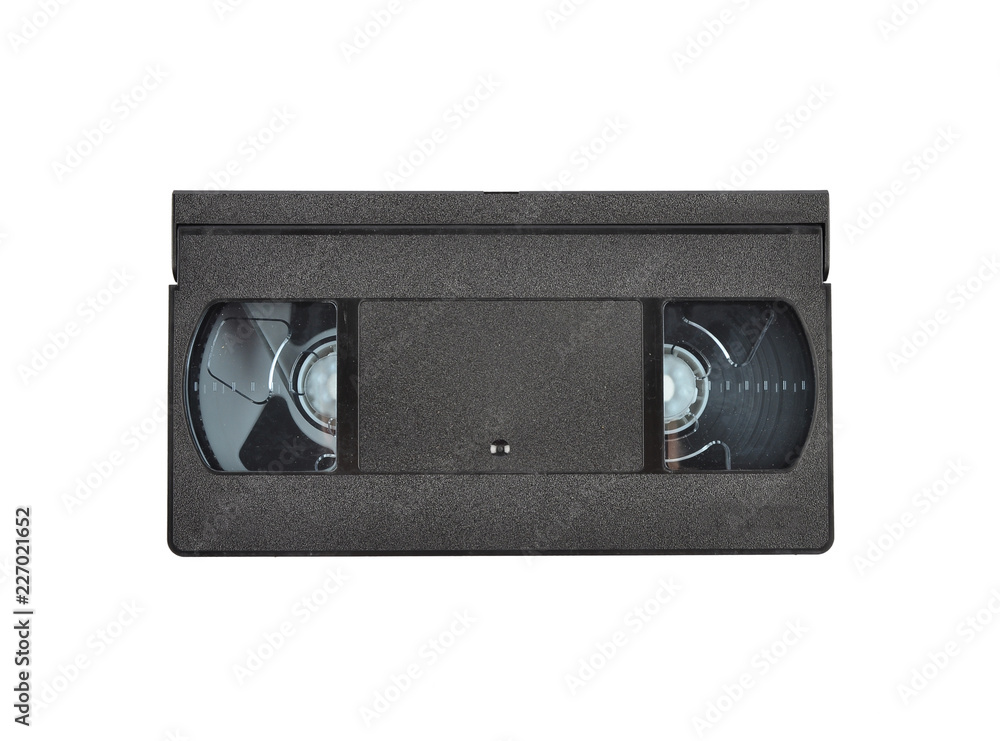 Videokassette auf weissem Hintergrund