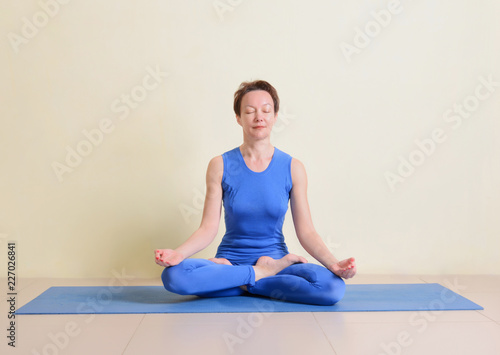 woman yoga Lotus pose