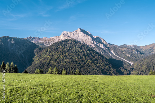 Beautiful landscape view of the mountains, italian dolomites, Sauris