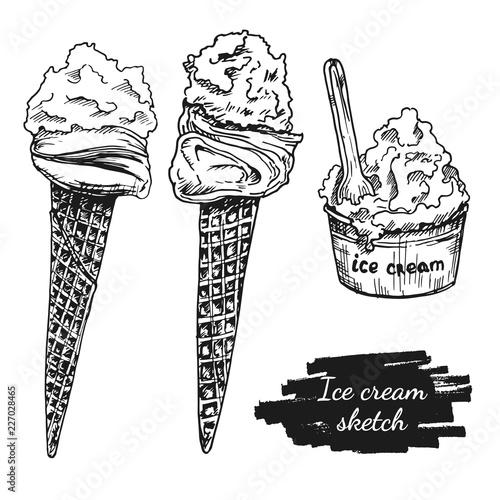 Drawing ice cream set
