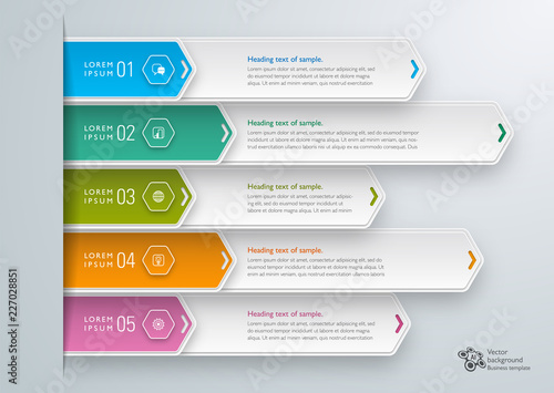 5-Step Process, Timeline #Vector Graphics
