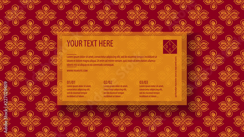 Photography Asian poster with seamless pattern swatch