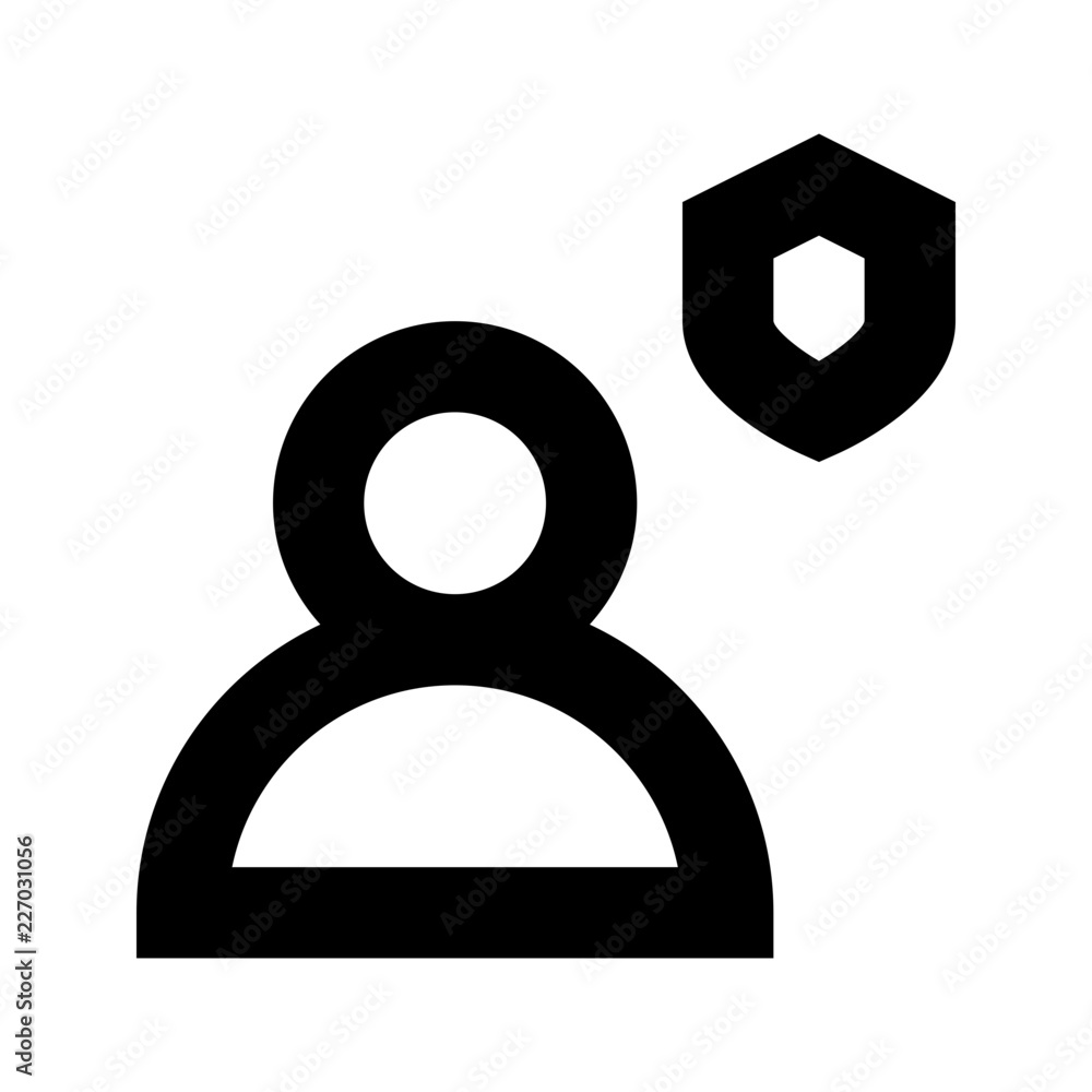 Account User Protect Profile Gui Web vector icon Account User Protect Profile Gui Web vector icon
