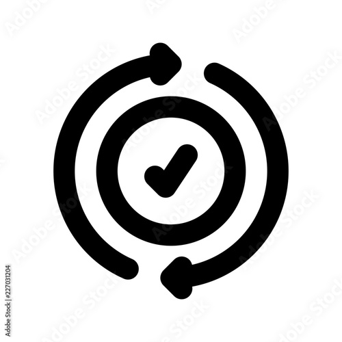 Actuality Sync Checked Actual New vector icon