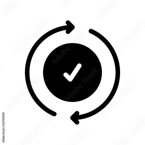 Actuality Sync Checked Actual New vector icon