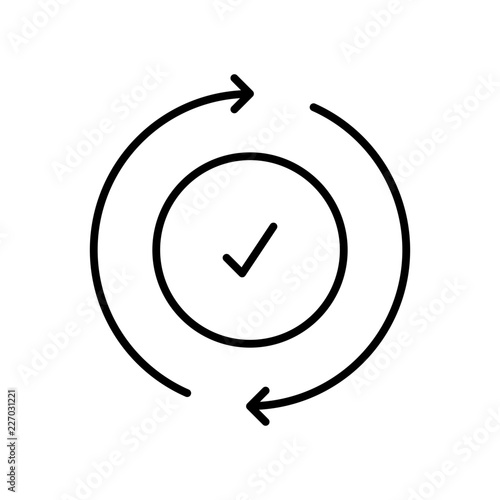 Actuality Sync Checked Actual New vector icon