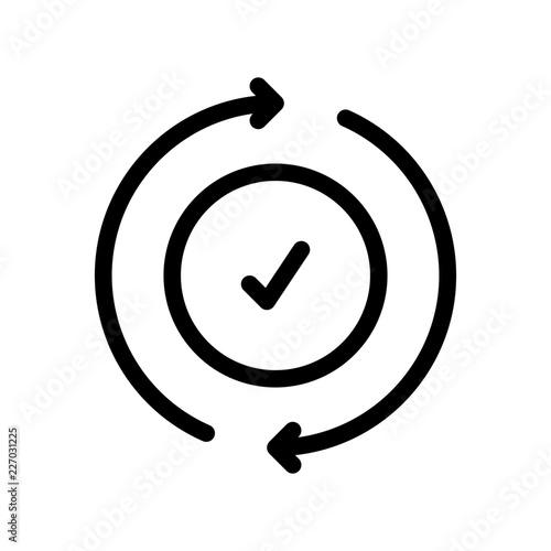 Actuality Sync Checked Actual New vector icon